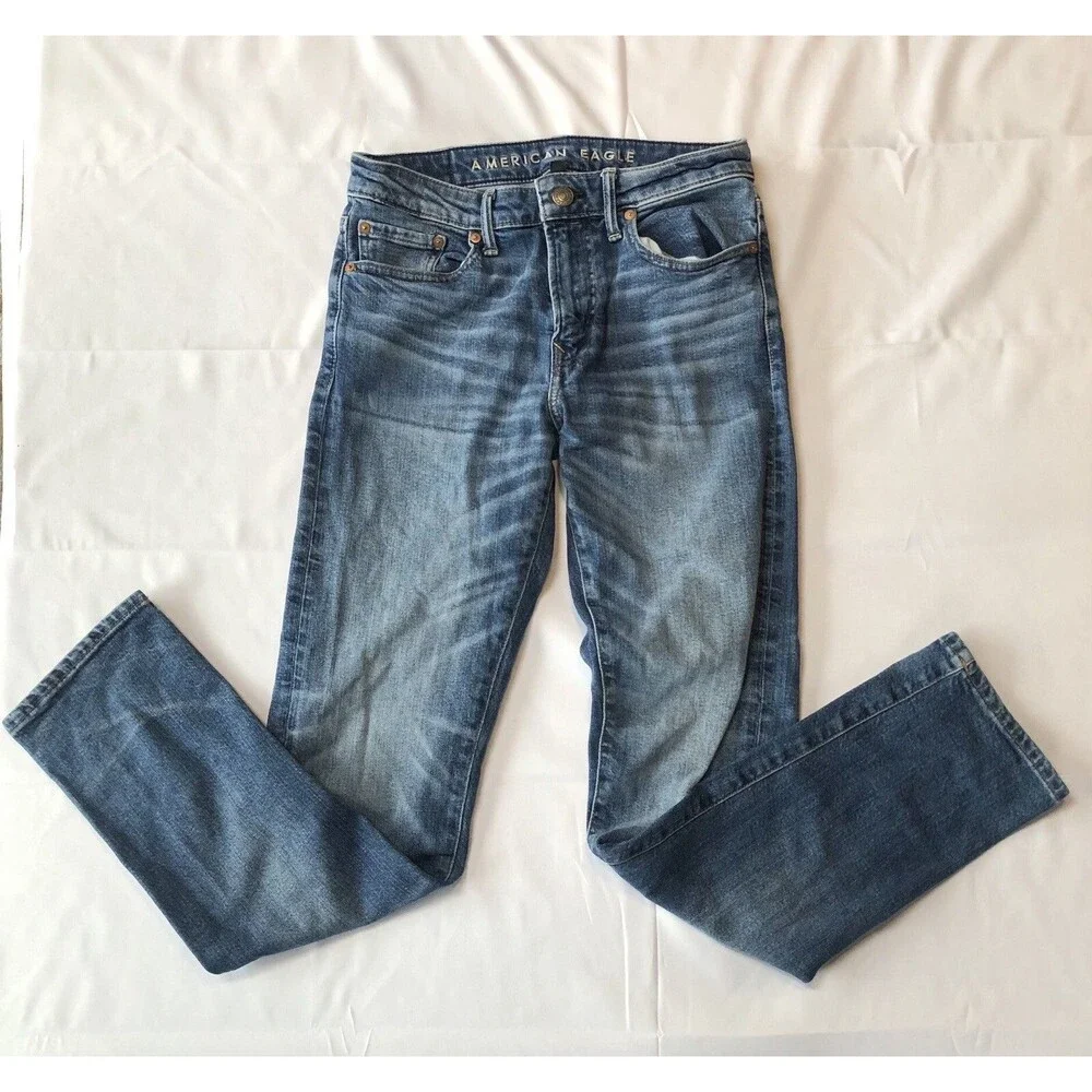 American Eagle Flex Fit Men's Slim Straight Blue Jeans Size 29x30